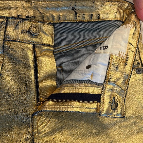 R13
Cropped metallic coated mid-rise straight-leg jeans. New without tags - Picture 9 of 15